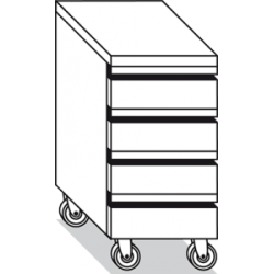 Cassettiera D. cm 50/60 R 4 cassetti