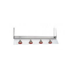 Telaio con n. 4 lampade riscaldanti
