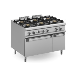 Cucina N. 2x7 + 2x11 kW - Forno Gas