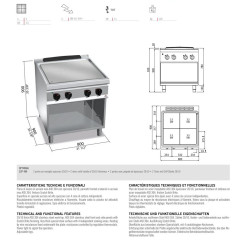 Cucina Tuttapiastra n. 4x3,5 kw.