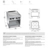 Cucina Tuttapiastra n. 4x3,5 kw.